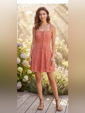 Aeropostale Peach Lace Dress Size XL NWT‎